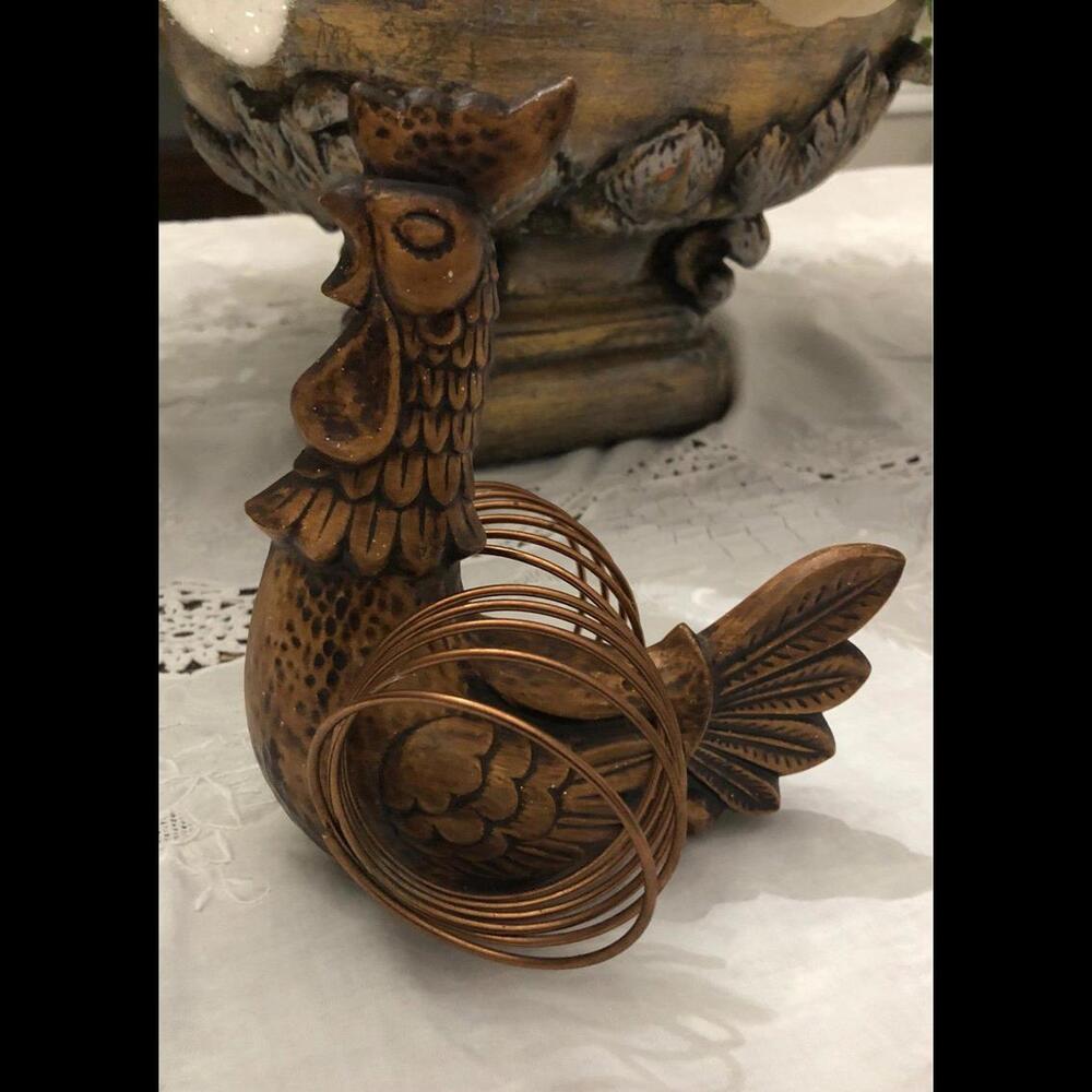 VINTAGE 60’S MID CENTURY KITCHEN CERAMIC & COPPER COIL.ROSTER MAIL.....